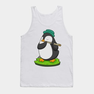 Penguin Musician Flute Music Tank Top